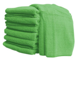 16" x 16" GREEN MICROFIBRE TOWEL - (10/pkg, 20pkg/case) - W10523